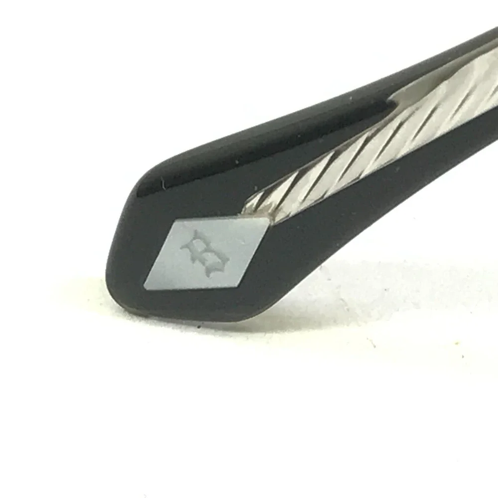 Brioni Eyeglasses Frames BR0033O 001 Black Silver Square Full Rim 52-20-145